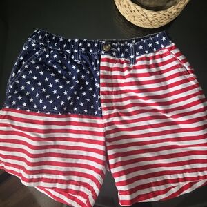 Chubbies Men's Red and Blue Star Stripe Shorts